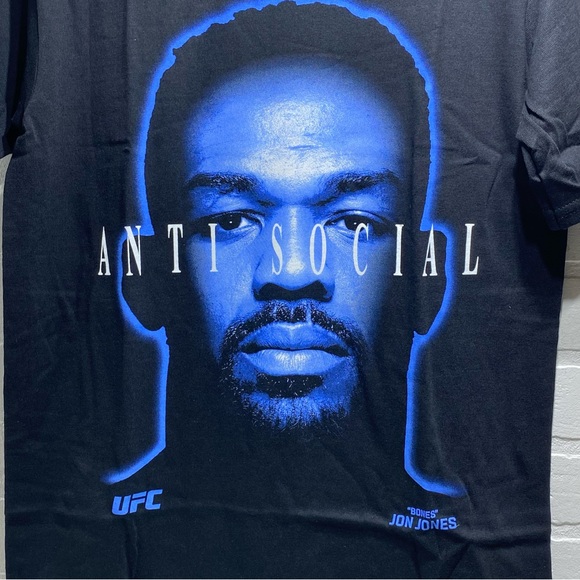 New - Anti Social Social Club - Jon Jones Bones Ufc Tee shirt - Black - LARGE - Picture 2 of 7